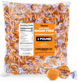 Sugar Free Butterscotch Hard Candy Bulk Bag Holiday Candies - 1 Pound Approx. 75 Individually Wrapped Butter Scotch Flavored Sugar Free Candy