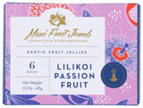 Maui Fruit Jewels, Exotic Fruit Jellies Lilikoi Passion Fruit 6 Count, 1.5 Ounce