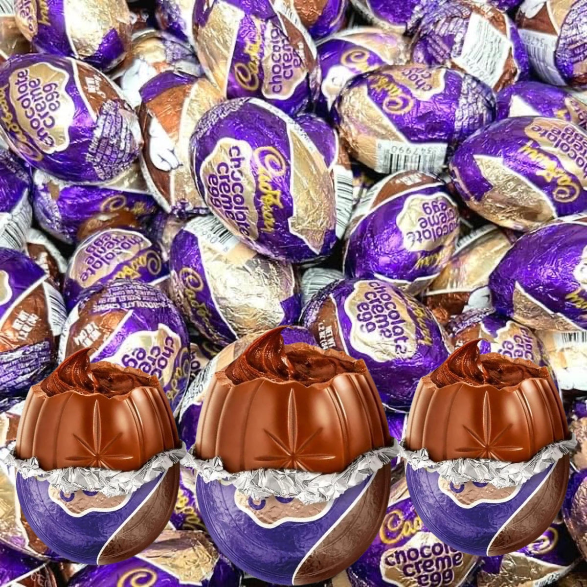 Easter Eggs Milk Chocolate Candy - Chocolate Creme Center - Individually Wrapped - Ideal For Easter Basket, Office Candy 48 Eggs 1.2oz