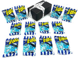 Eiffel Blue Raspberry Bon Bons Chewy Candy, 4 oz Bags in a BlackTie Box (Pack of 12)