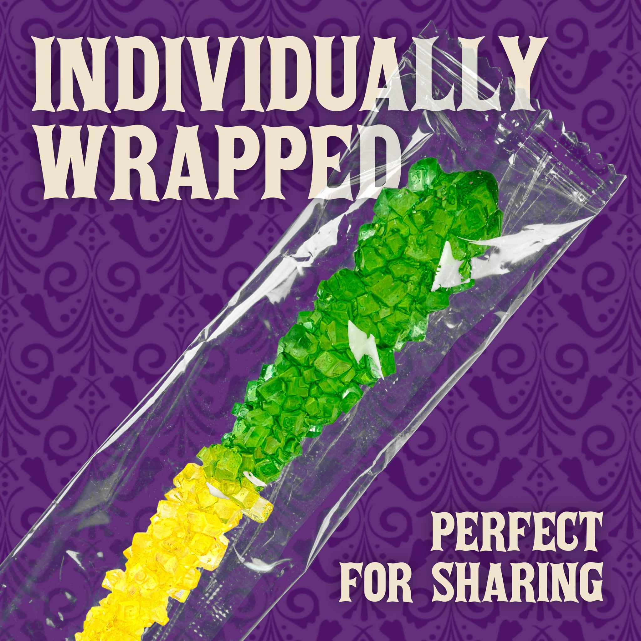 Boone's Mill Rocksicles - 36 Extra Large Rock Candy Sticks - Assorted Double Flavors