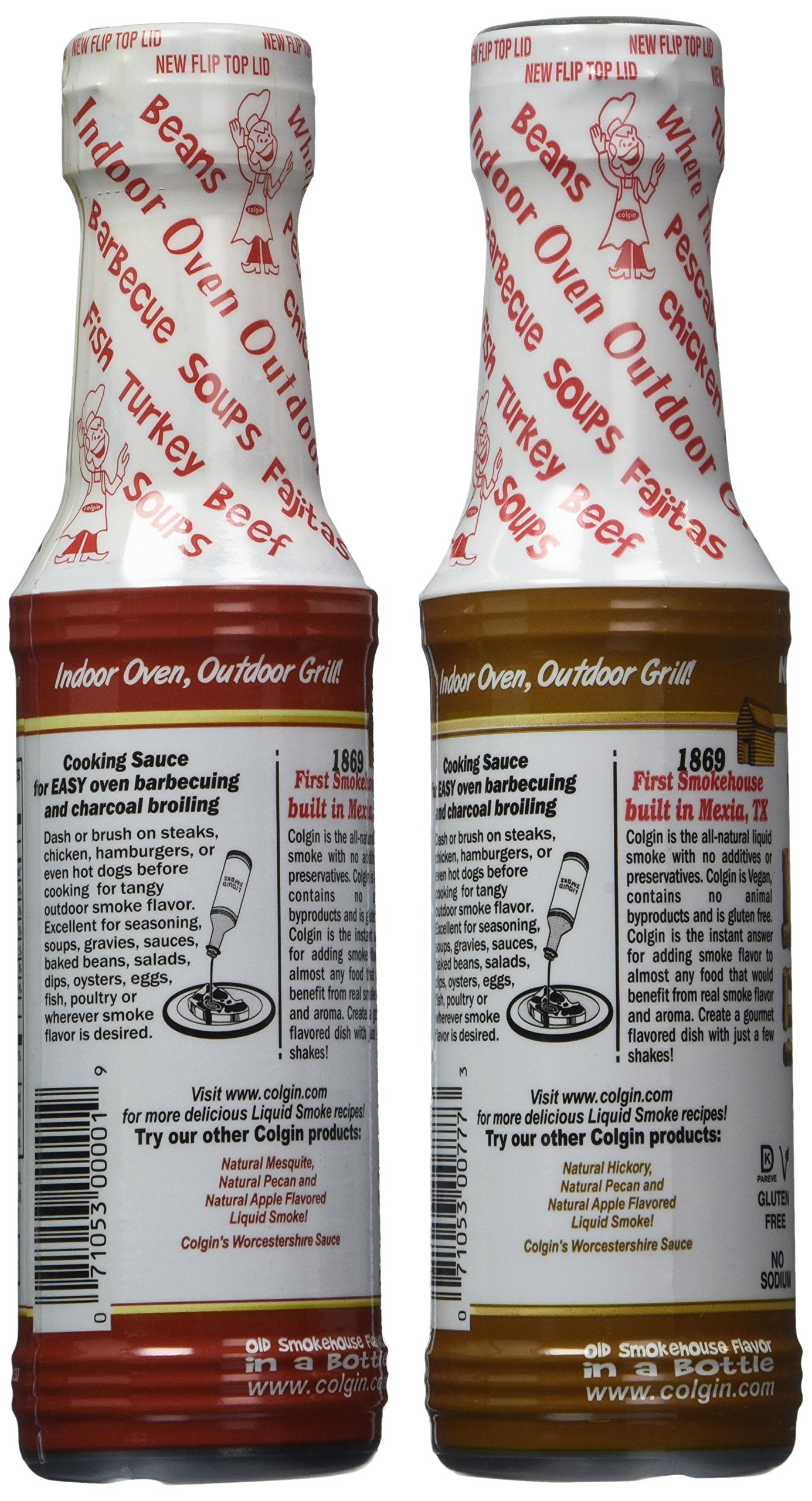 Colgin Hickory & Mesquite Liquid Smoke (4 oz each) Bundle for Home Cooks & BBQ Enthusiasts - Ideal Liquid Smoke for Cooking - Bold Texas Smokehouse