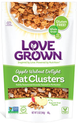 Love Grown Apple Walnut Delight Oat Clusters, 12 oz. Bag, 3-Pack
