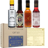COCKTAILIER Aromatic Cocktail Bitters for Old Fashioned Gift Set | 4 Bottles: Angostura, Peychaud's, Regans' Orange, and Dale DeGroff's Pimento