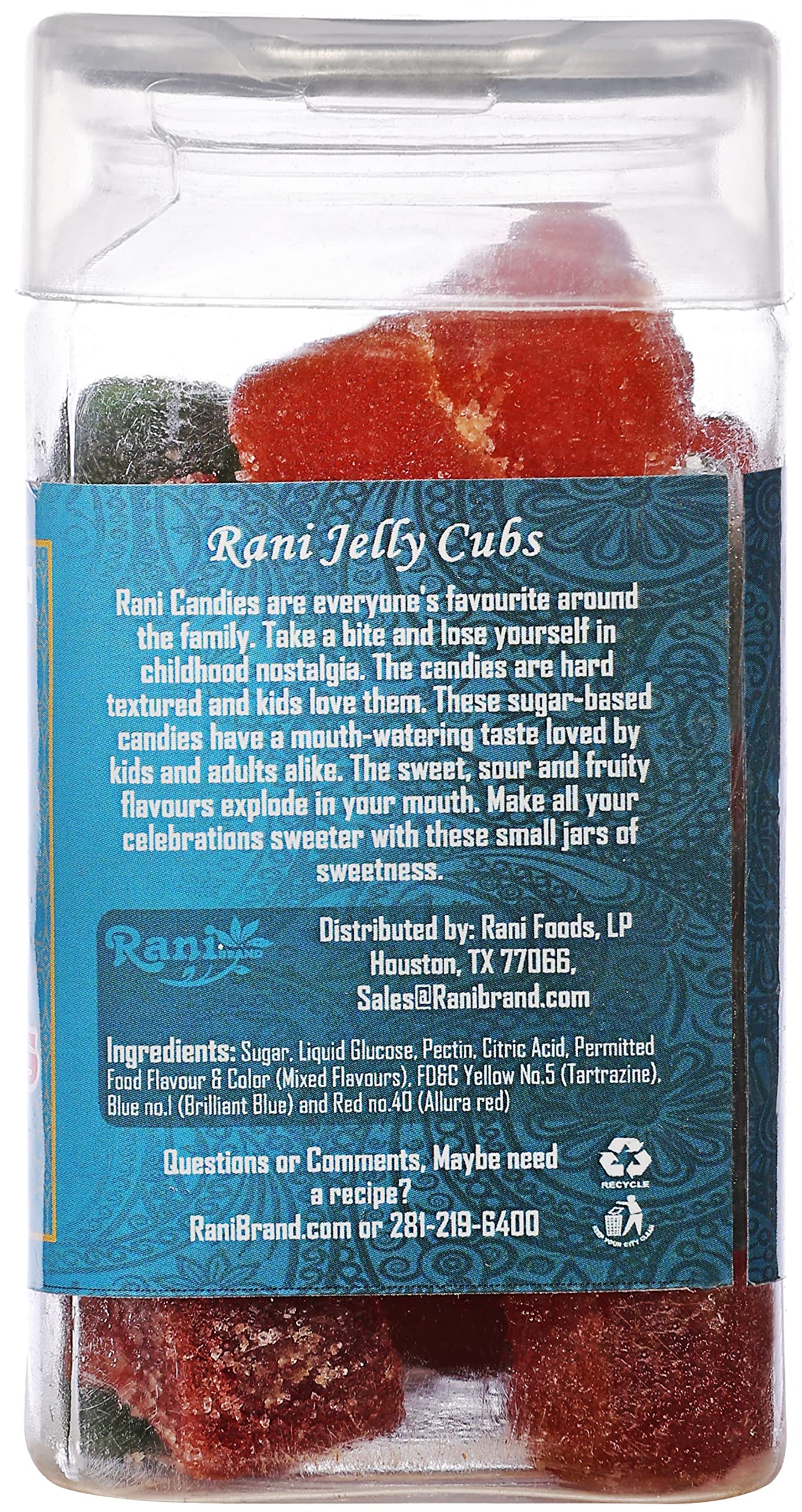 Rani Jelly Cubes 5.25oz (150g) Vacuum Sealed, Easy Open Top, Resealable Container ~ Indian Tasty Treats | Vegan | Gluten Friendly | NON-GMO | Indian