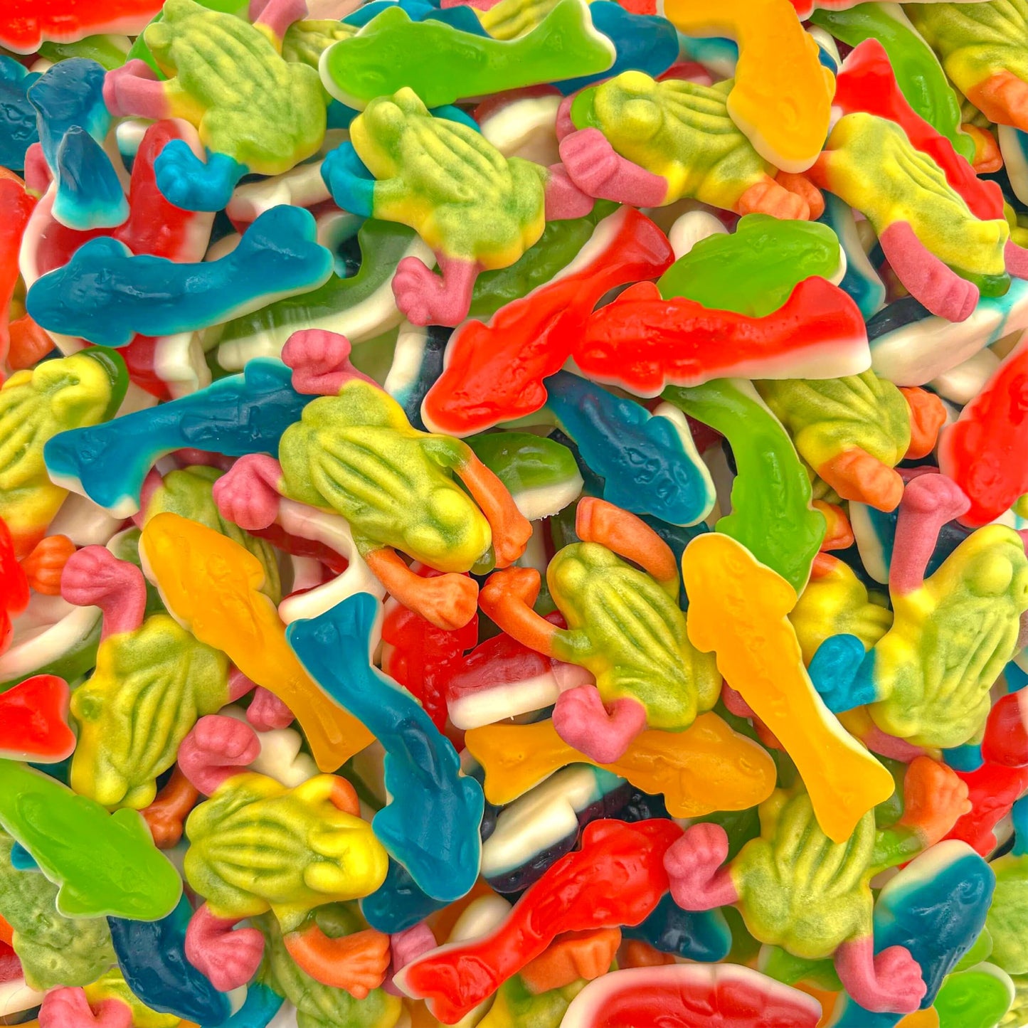 Gummy Sharks and Rainforest Frogs Candy Mix | 2 Pound Bulk Bag | Ocean and Jungle Critters | Assorted Fruit Flavors Gummy Mix | Party Favors, Goodie