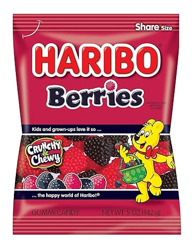 HARIBO Gummi Candy, Berries, 5 oz. Bag