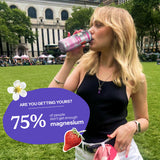Easy Energy Drink (Strawberry) - Zero Sugar Sparkling Energy Drink with Natural Caffeine, Magnesium & Lion’s Mane - Clean Energy for Workouts & Busy