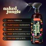 Naked Jungle Premium Plant-Based Glass Cleaner and Mirror Cleaner Spray for Streak-free Shine, Multi Purpose Car Window Cleaner, Eye Glasses Cleaner
