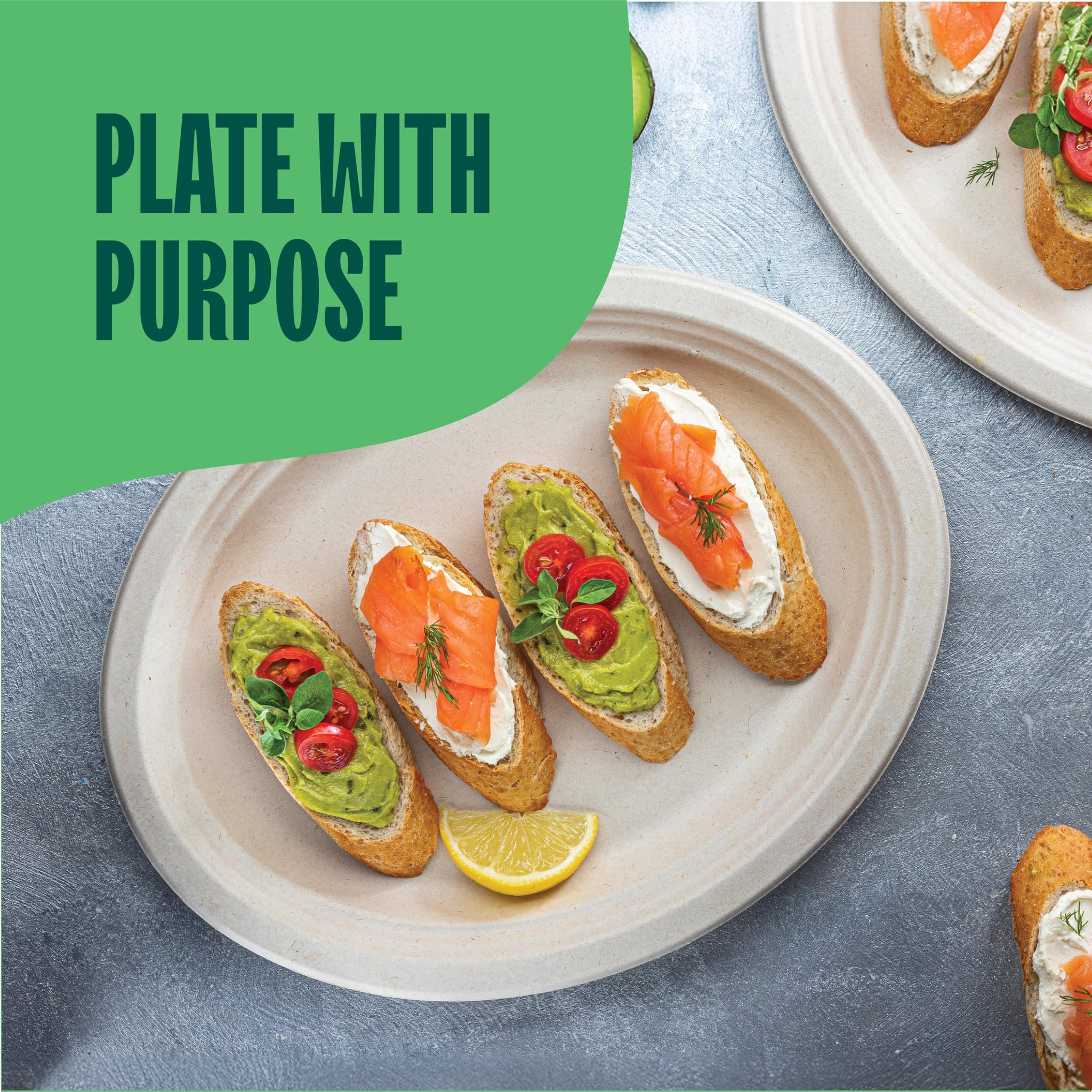 100% Compostable Oval Paper Plates [12.5 inch - 50-Pack] Elegant Disposable Dinner Platter Heavy-Duty Quality, Natural Bagasse Unbleached Eco-Friendly