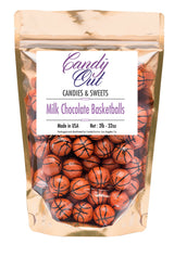 CandyOut Chocolate Basketballs 2 Pound - Foil Wrapped Chocolate Candy in Sealed Bag