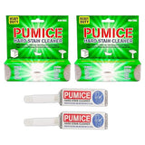 Pumice Toilet Bowl Ring Remover 4 Pack - 2 Pumice Stones with Handle and 2 Heavy Duty Pumice Scrubber Sticks, Removes Stains in Toilets Sinks, Tubs