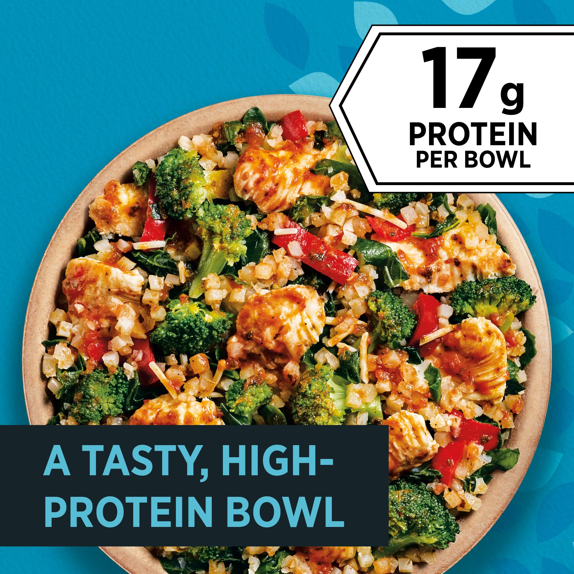 Healthy Choice Power Bowls Chicken Marinara With Riced Cauliflower, Grain and Gluten Free Meal Made With No Preservatives, Frozen Meal,
