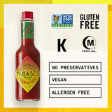 TABASCO Brand Habanero Sauce, Spicy & Fruity Habanero Hot Sauce, Glass Bottle, Jamaican-Style, Packed with Heat, Great for Wing Sauce, Shrimp Kabobs