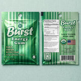 Burst Energy Gum - 45mg Caffeine Per Piece, Focus & Energy Burst, Arctic Mint 8 Packs of 8 (64 Pieces), Manage Stress & Functional Gum, Hunger Control