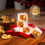 HazerBaba Coconut Dusted Turkish Delight Candy with Walnut, 16oz(Pack of 1)