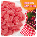 Cherry Slices Jelly Candy | 2 Pound Bag | Soft Sugar Dusted Fruit Slices with Classic Cherry Flavor | Fruit Jellies for Holiday Candy Buffets