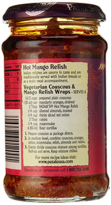Patak’s Hot Mango Pickle - Authentic Indian Relish w/Mango Chunks, Mustard Seeds & Aromatic Spices - Perfect for Sandwiches, Salads & Cold Meats