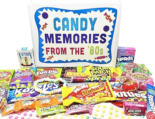 RETRO CANDY YUM 80s Gift Box with 1980's Candy Assortment for Man or Woman - Birthday Gift, Appreciation or Thank You