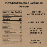 SPICY ORGANIC Cardamom Powder for Culinary Delights - Bulk Pack 15 LBS (240 oz) - Perfect for Flavoring Coffee, Baking, and Cooking - USDA Organic