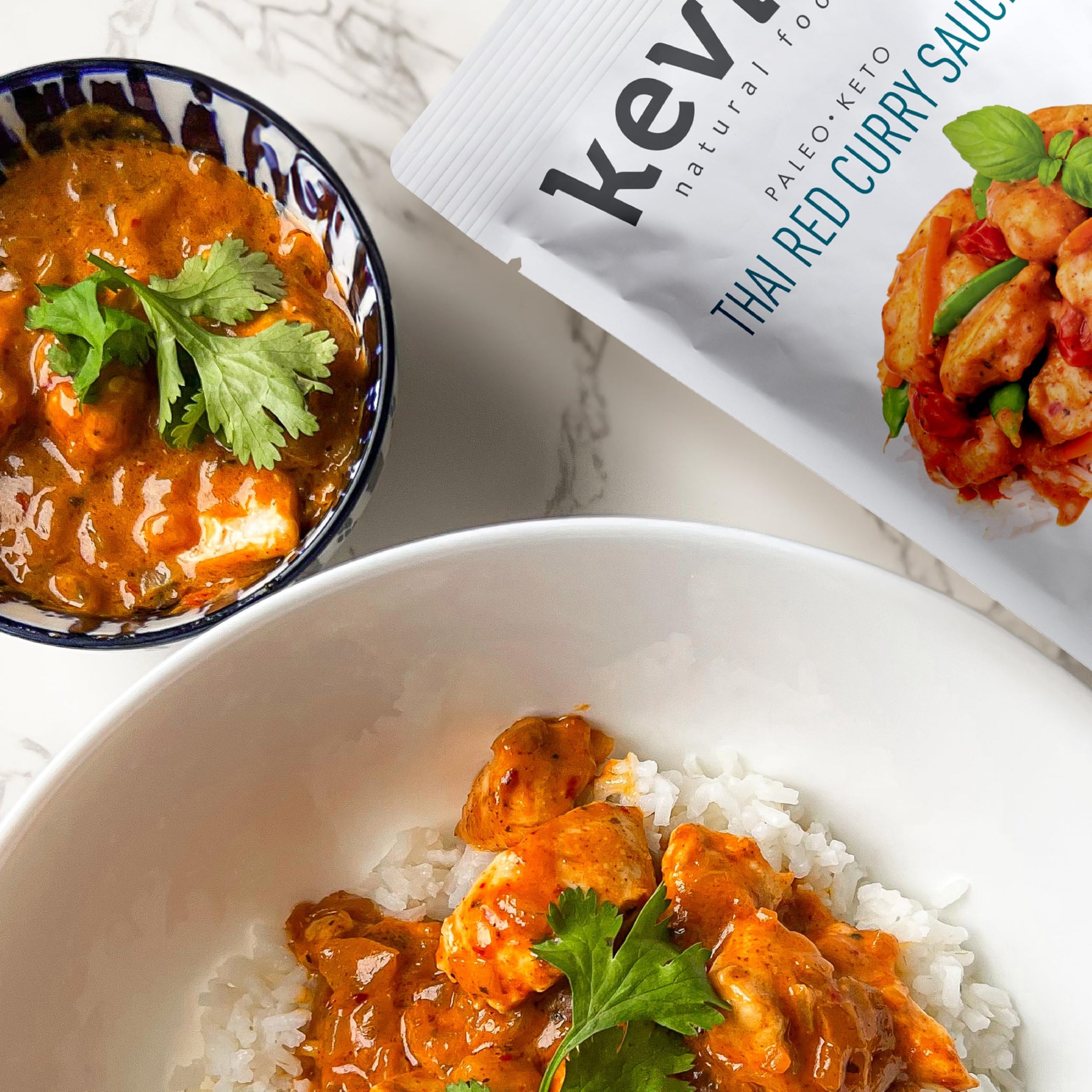 Kevin's Natural Foods Thai Red Curry Sauce - Paleo Simmer Stir-Fry Sauce, Gluten Free, No Preservatives, Non-GMO - 3 Pack