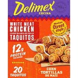 Delimex White Meat Chicken Taquitos Frozen Snacks, 20 ct Box