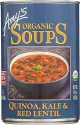 Amy's Soup, Vegan Quinoa, Kale and Red Lentil Soup, Gluten Free, Made With Organic Vegetables and Lentils, Canned Soup, 14.4 Oz