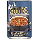 Amy's Soup, Vegan Quinoa, Kale and Red Lentil Soup, Gluten Free, Made With Organic Vegetables and Lentils, Canned Soup, 14.4 Oz