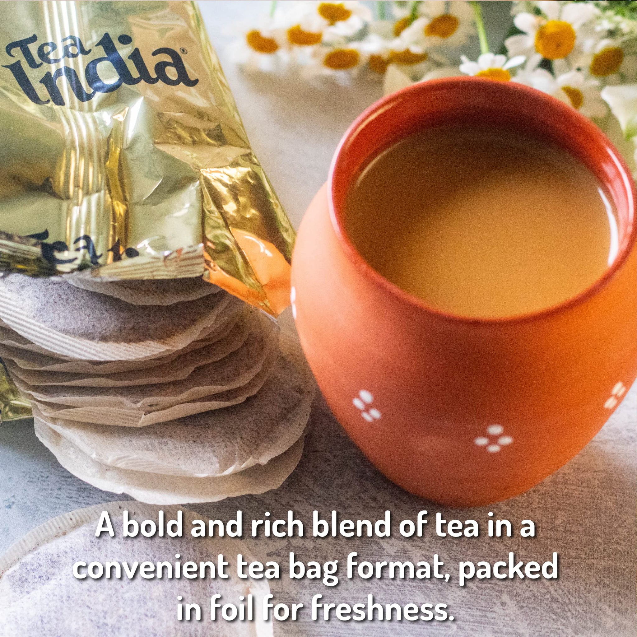 Tea India Premium Red Box Cardamom Chai Tea Flavorful Blend Of Premium Black Tea, Cardamom & Natural Ingredients Traditional Indian Caffeinated Tea 80