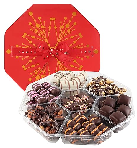Premium Holiday Chocolate Gift Box -7 Types of Handmade Gourmet Chocolates - Luxury Set of Dairy Free Kosher Artisanal Chocolates - Sweet Treat Gift