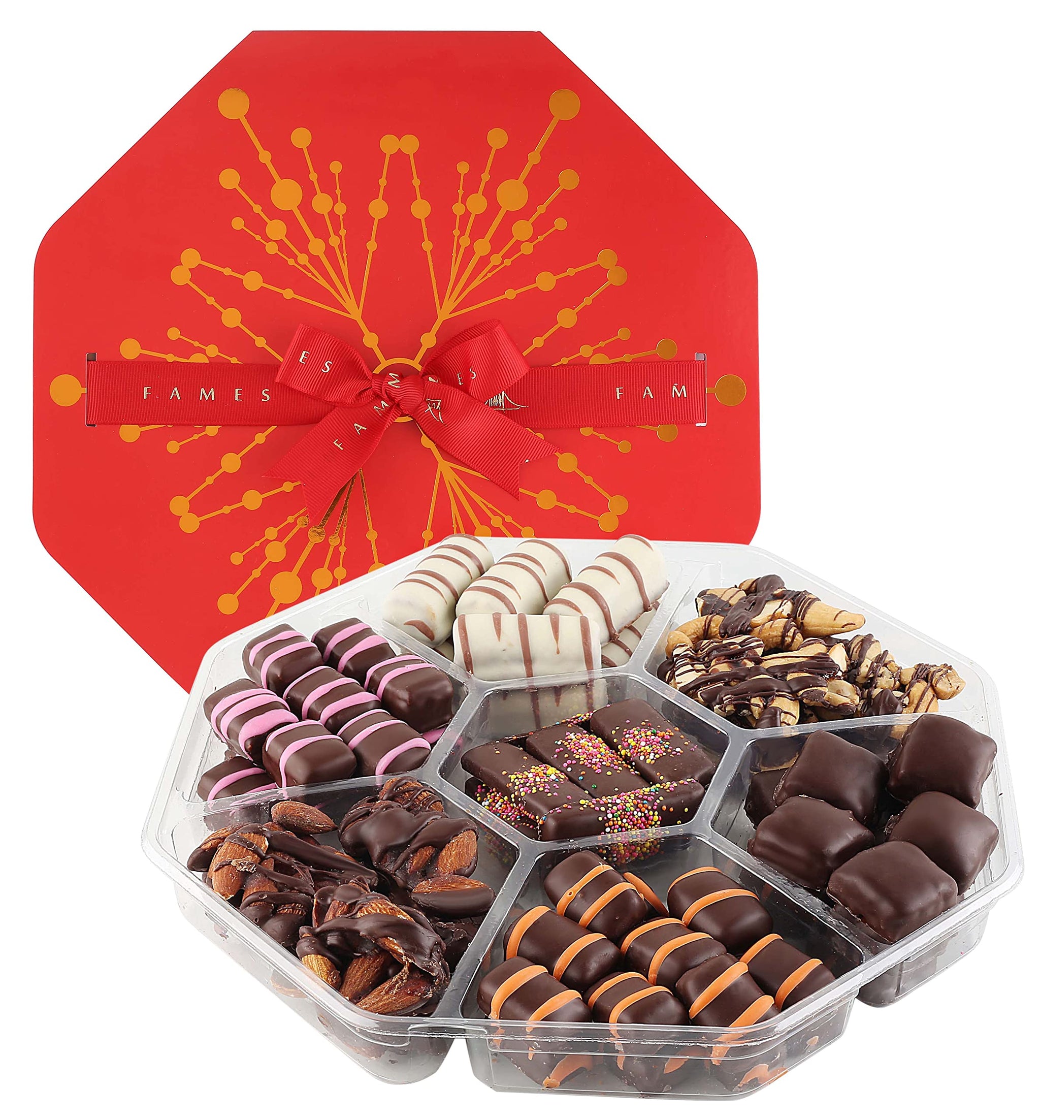 Premium Holiday Chocolate Gift Box -7 Types of Handmade Gourmet Chocolates - Luxury Set of Dairy Free Kosher Artisanal Chocolates - Sweet Treat Gift