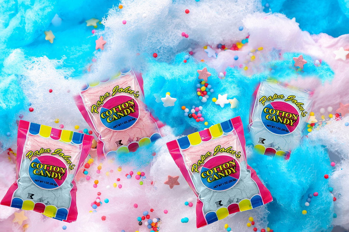36-Pack Cotton Candy 1oz Bags Blue and Pink Swirl Party Flavors Supplies Birthday Treats for Kids, Kosher Certified, 1oz Bag (36-Pack)