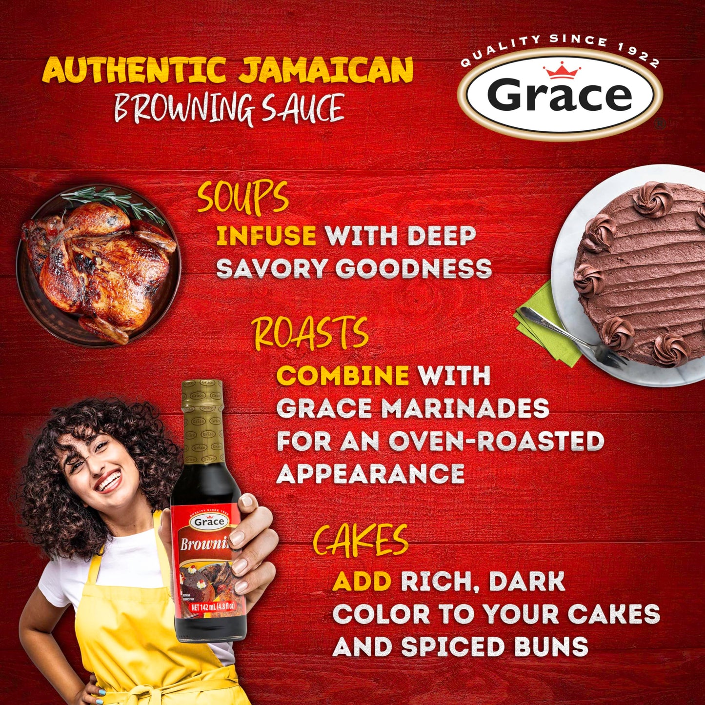 Grace Browning Sauce Jamaican 10 oz - 2 Pack Browning Sauce for Grilling & Baking Jamaican Food