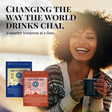 Blue Lotus Chai - Golden Masala Flavor Chai - Makes 17 Cups - 0.5 Ounce Masala Spiced Chai Powder with Organic Spices - Instant Indian Tea No Steeping