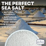 Natural Sea Salt Coarse Grain, Gluten-Free Bulk Sea Salt for Commercial Use with No Artificial Additives, 40 Pounds
