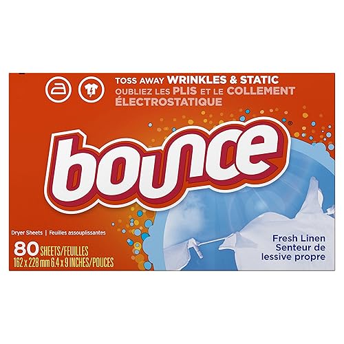 Bounce Fabric Softener Dryer Sheets Fresh Linen, 80 Count