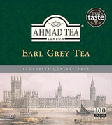 Ahmad Tea Earl Grey Tea, Tagged Teabags without envelopes, 100 Count