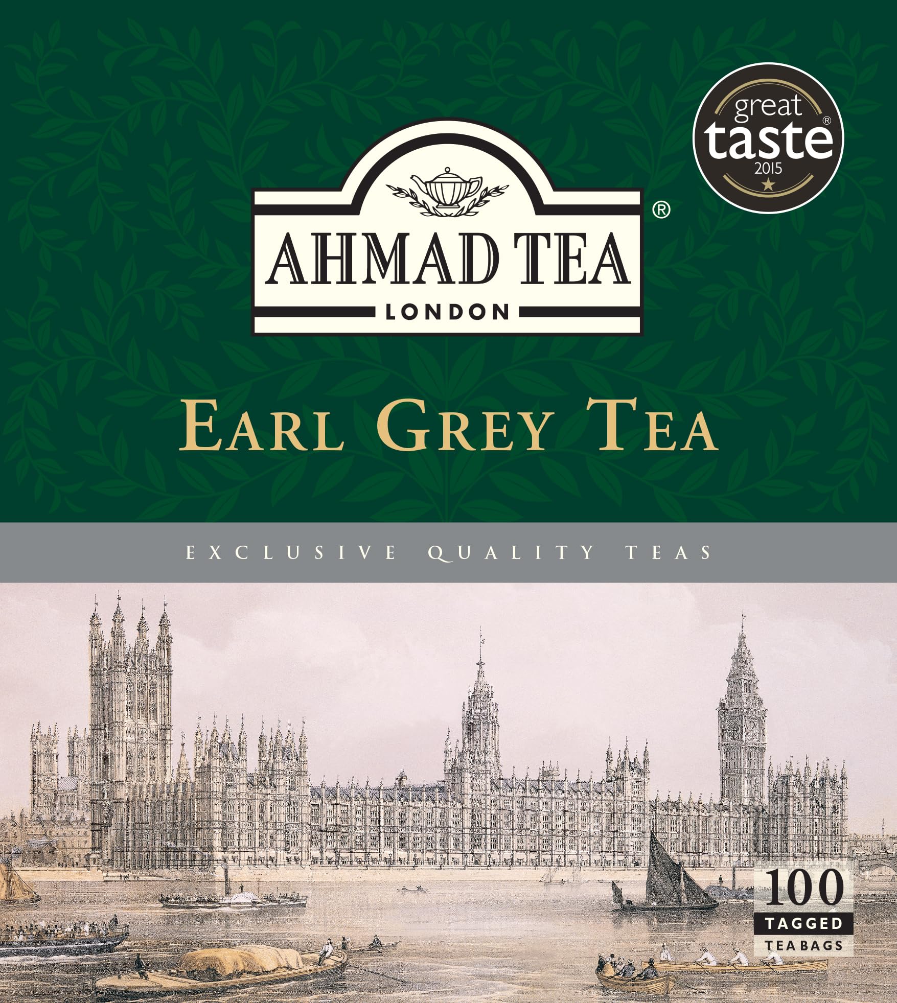 Ahmad Tea 100 Pack, earl grey, 1200 Count, (Pack of 12) (595-12)