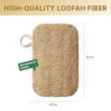 Natural Loofah Dish Sponges 3 Pack | Biodegradable & Eco Friendly Kitchen Sponges for Washing Dishes | Heavy-Duty Dishwashing Sponge | MossyWisp (3)