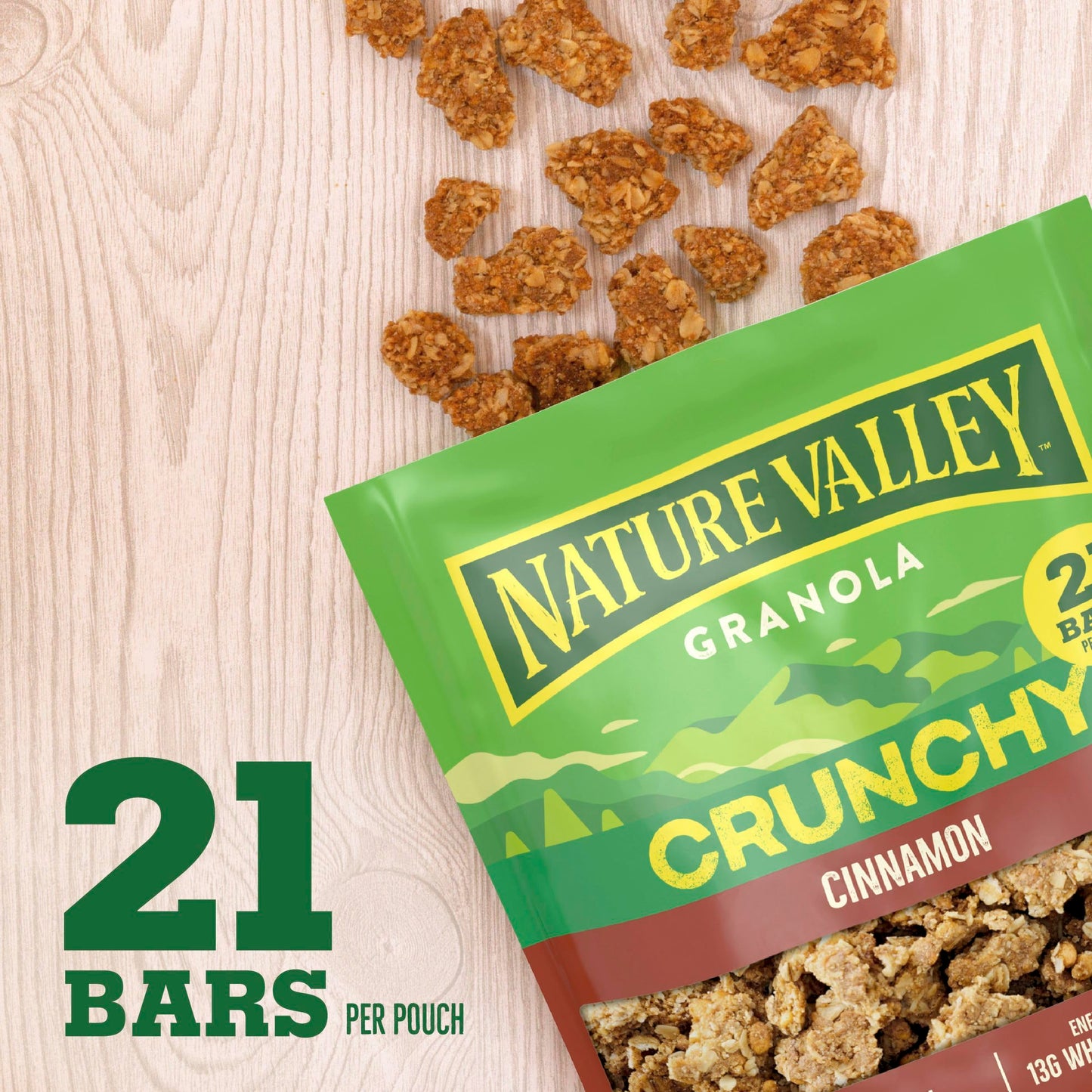 Nature Valley Crunchy Granola, Cinnamon Granola, Resealable Snack Pouch, 16 oz