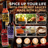 Da Kine Hawaiian Hot Sauce Sampler - Hot Soy, Mustard & Classic - Made with Pineapple Juice for Meat Tenderizing, Ideal for Marinades and Dipping