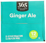 365 by Whole Foods Market, Ginger Ale Cans, 12 Fl Oz (Pack of 12)