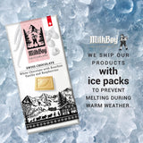 MilkBoy Swiss Chocolates - Premium White Chocolate Bars with Bourbon Vanilla and Raspberry - Candy Bars, Gluten Free, Non-GMO, Kosher - 3 oz (Pack