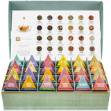 Teabloom - World's Finest Pyramid Tea Collection, 24 Varieties of USDA Certified Organic & Kosher Teas - Black Tea, Green Tea, White Tea, Oolong Tea