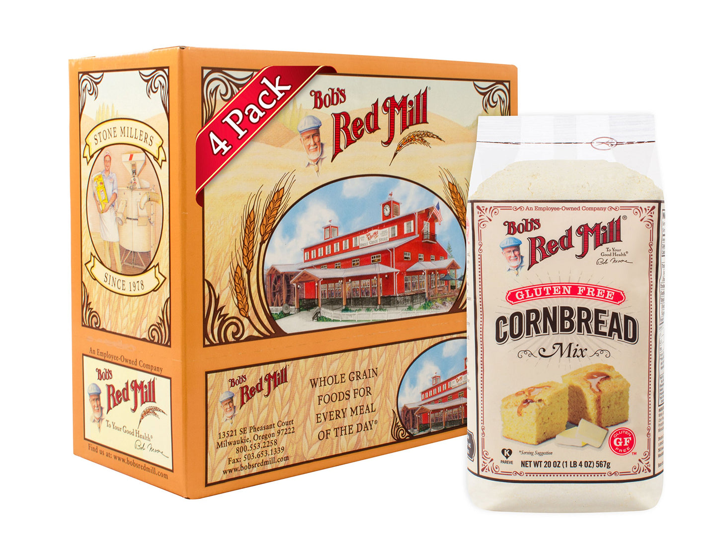 Bob's Red Mill Gluten-Free Cornbread Mix, 20-Ounce Units (Pack of 4)