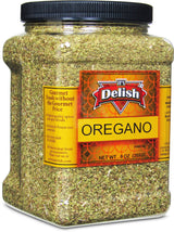 Dried Oregano Leaves by It's Delish, 9 Oz Jumbo Container Bulk Jar - Classic Italian Style Seasoning - Sprinkle on Pizza, Pasta, Stews, Soups, Fish