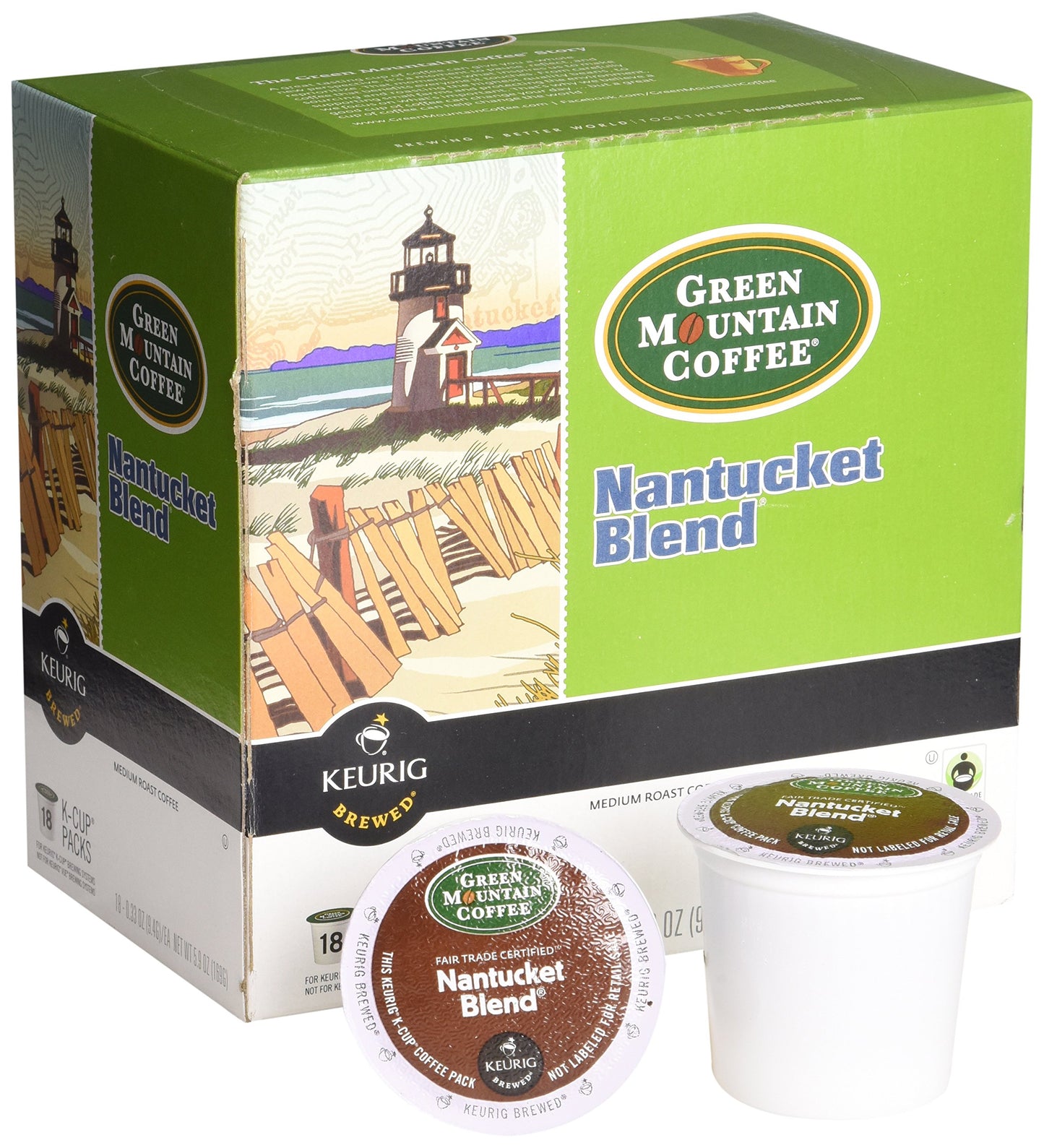 Keurig 15508 K-Cup Mini-Brewers, Green Mountain Nantucket Blend-18 cups