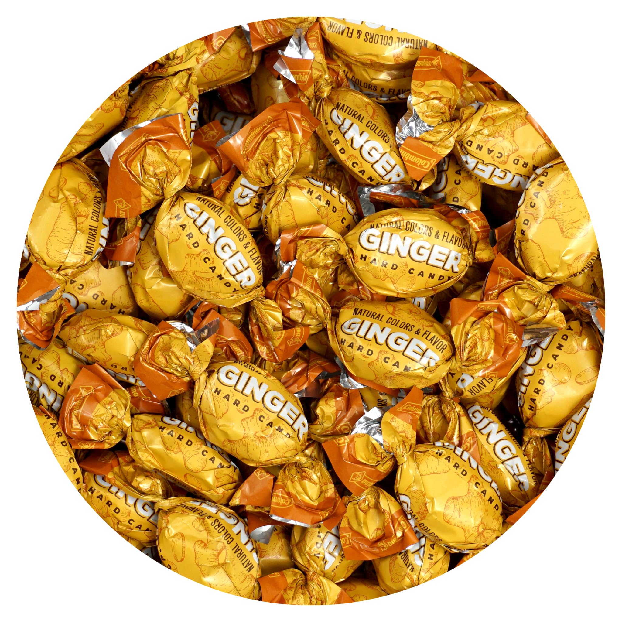 Ginger Candy, 1 Pound Bulk Candy (Approx. 90 pcs.), Hard Ginger Candy For Nausea Relief And Digestion, Individually Wrapped Candies