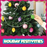 60 Fruit Shaped Fizzy Candy Powder, With Hanging Hole Caps for Decorative Stringing, Great for Hanging on Christmas Trees, Fun and Unique 90’s Retro
