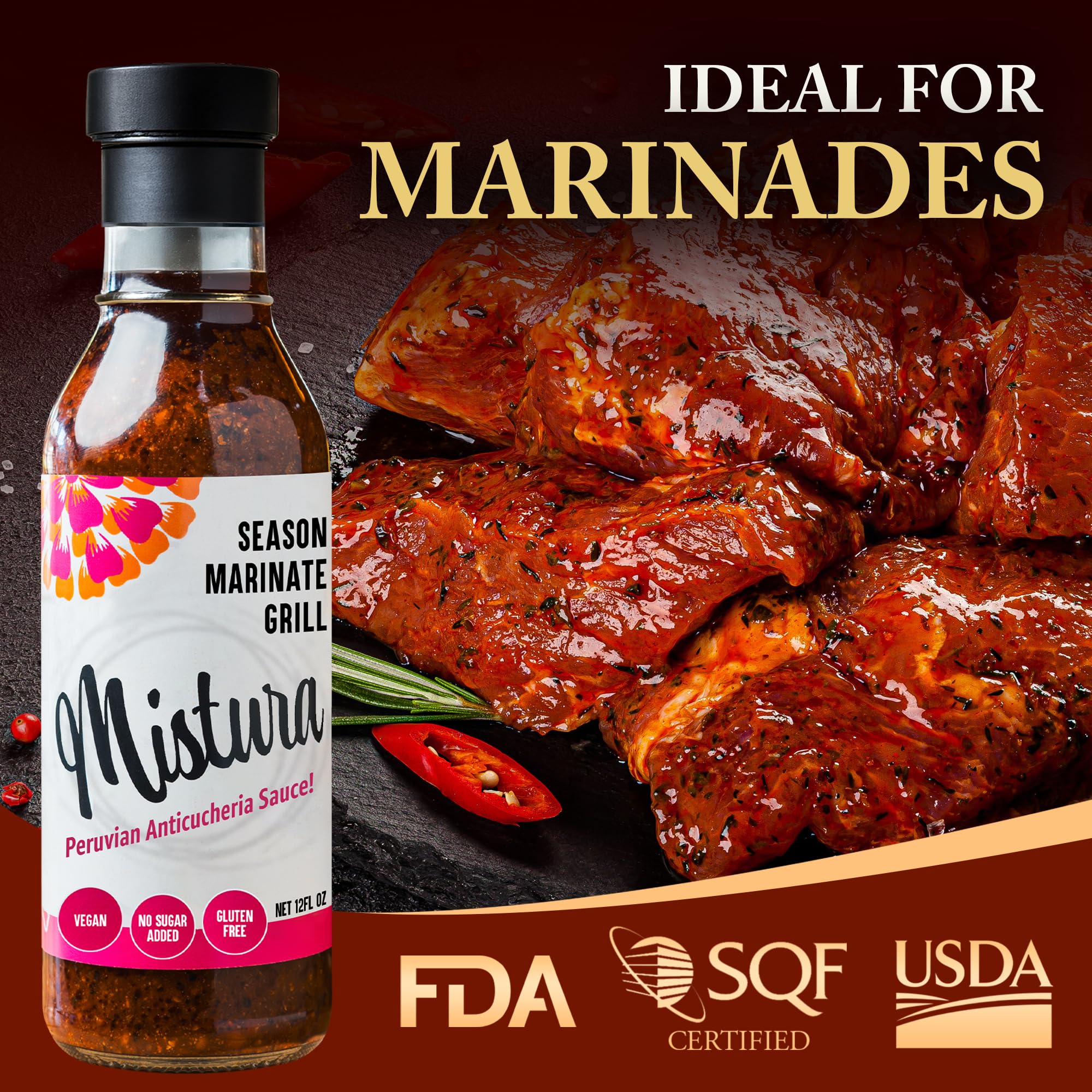 Mistura Peruvian Aji Marinade - Anticucheria 64oz, 1/2 Gallon